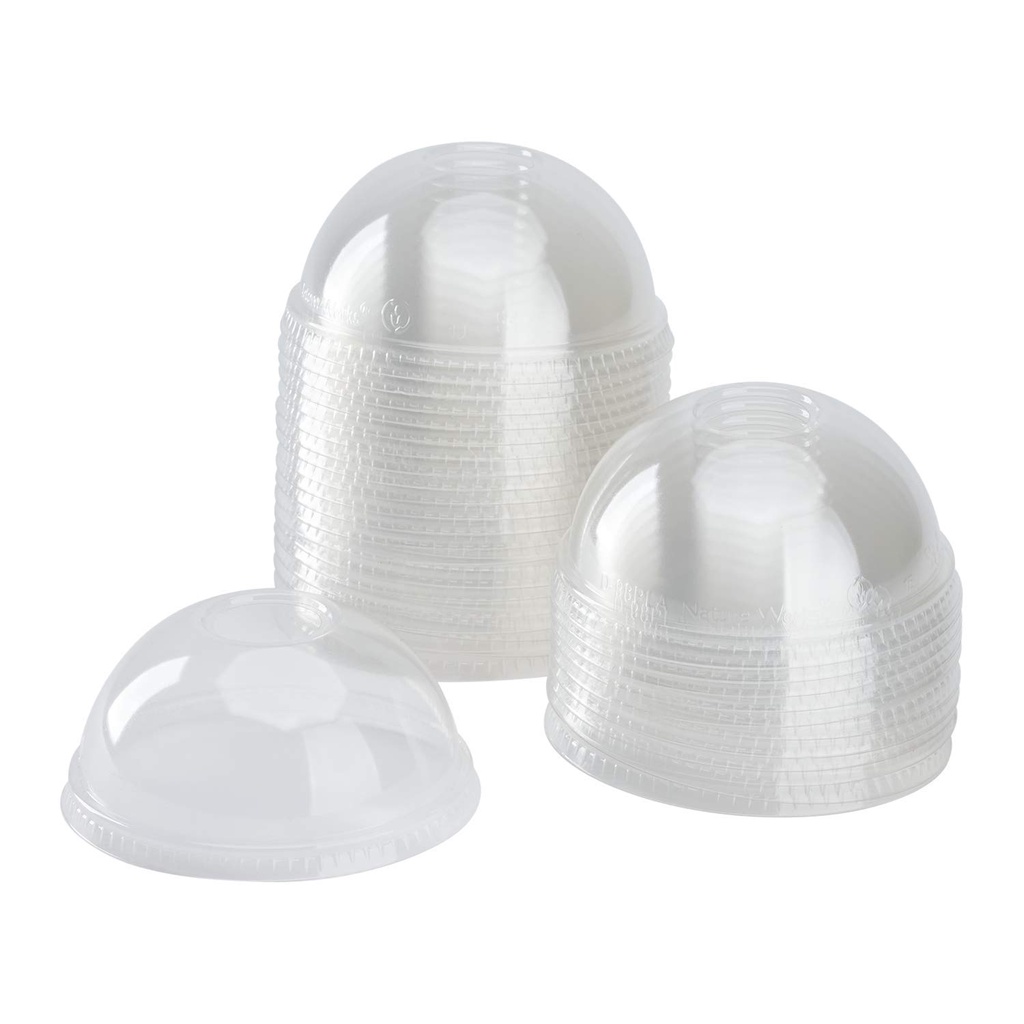 Set 50 nắp cầu ly nhựa PET 98mm dùng 1 lần - KingPack