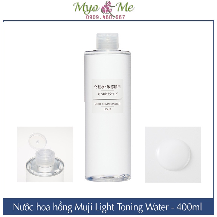 Nước hoa hồng Muji Nhật Bản size lớn, Muji Light Toning Water 400ml (Light/Moisture/High Moisture)