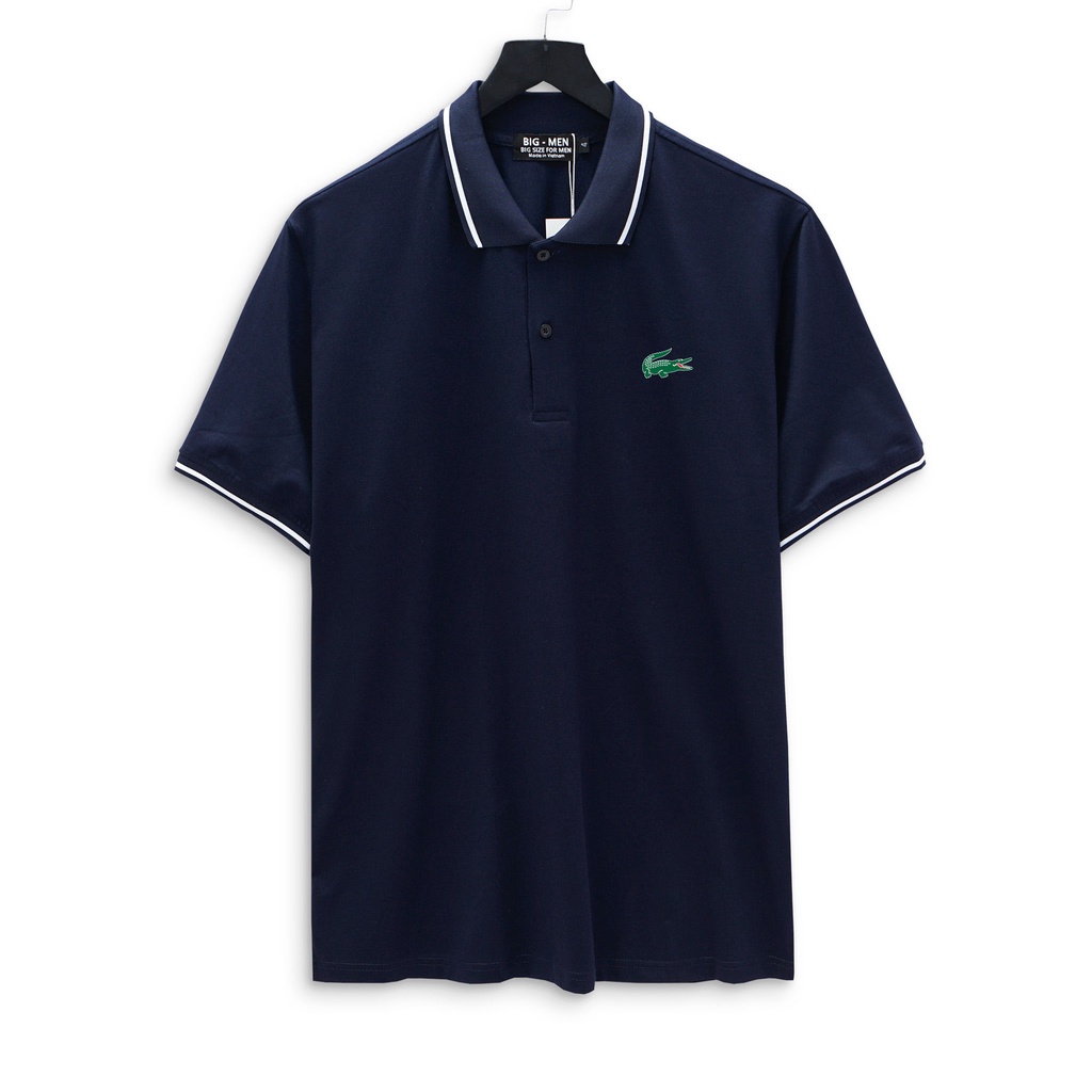 Áo polo cổ viền vải cotton bigsize nam in cá sấu 80-130kg