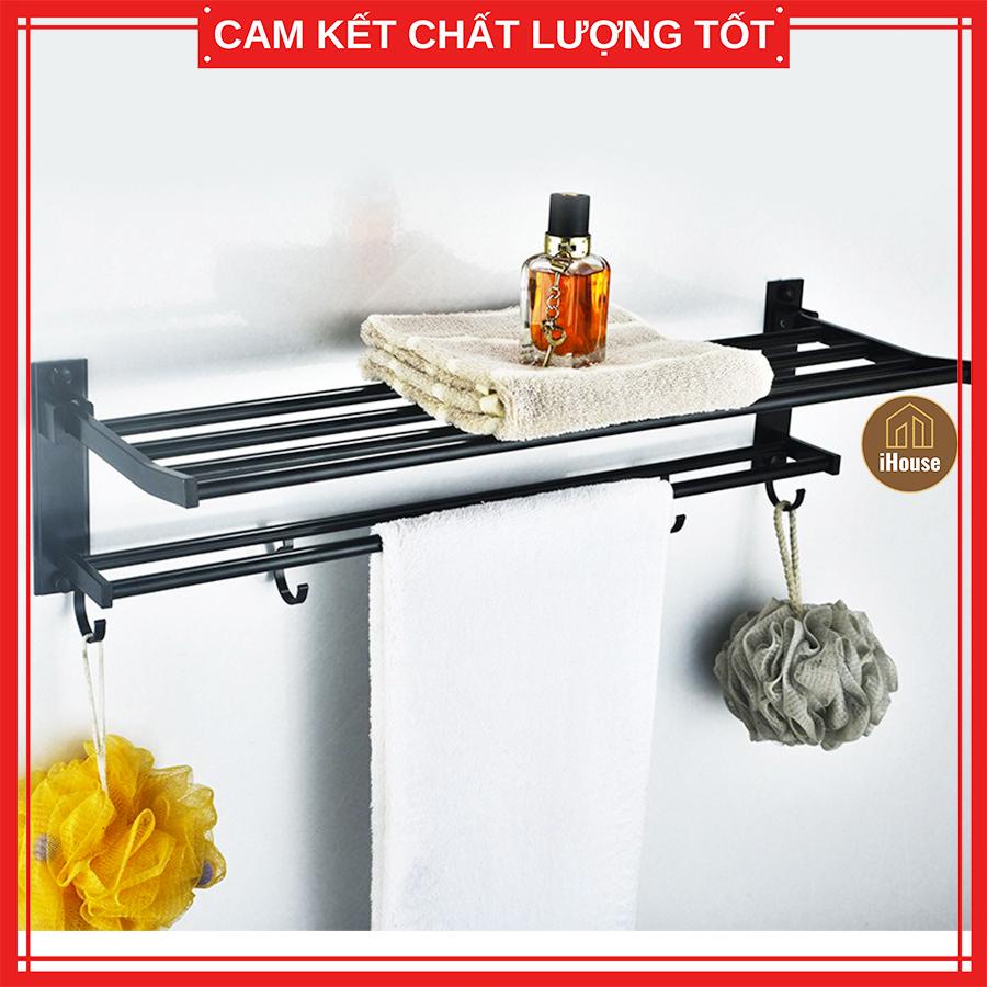 Giá Treo Khăn Nhà Tắm, Kệ Để Khăn Tắm Inox Không Gỉ Đa Năng Treo Đồ Tiện Lợi