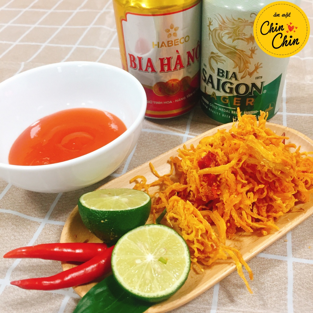 Đồ ăn vặt khô gà bơ tỏi lá chanh xé sợi cay vừa ngon vừa rẻ 300g ChinChin | BigBuy360 - bigbuy360.vn