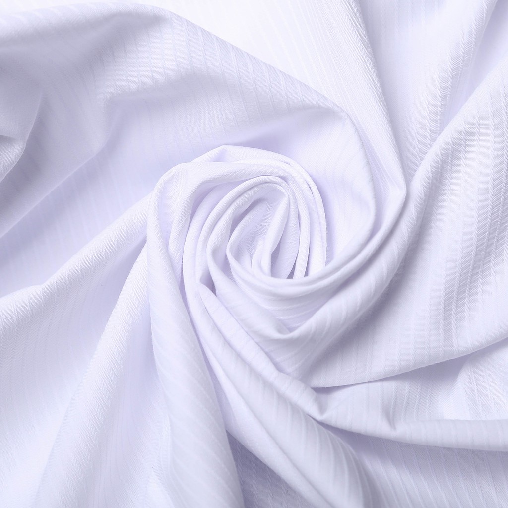 Sơ mi nam cộc tay Trắng kẻ sọc cao cấp CEFFYLO chất Cotton thoáng mát, thấm hút mồ hôi