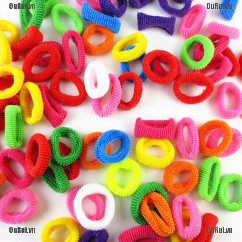 Set 90 Dây Cột Tóc Co Giãn Xinh Xắn Cho Bé Gái