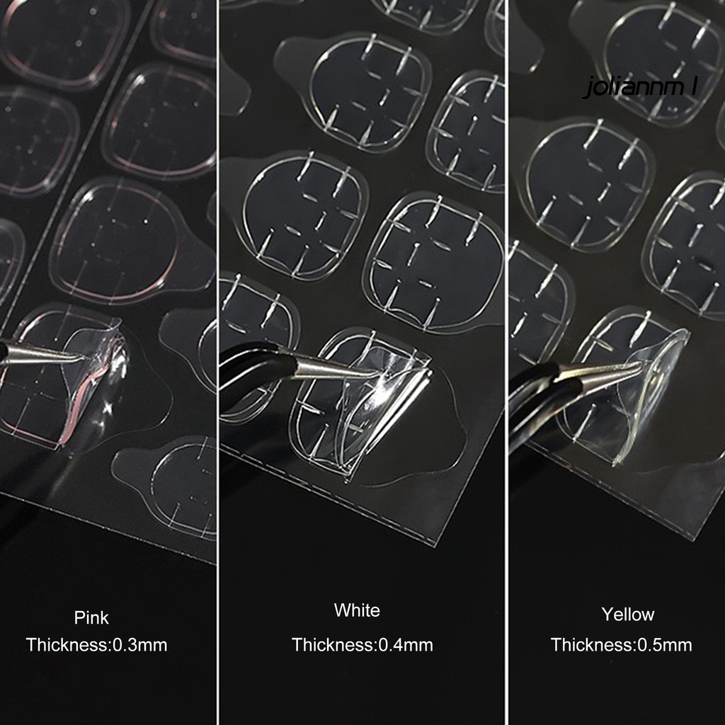 Bộ 240 miếng keo thạch dán móng tay siêu mỏng hai mặt trong suốt cho nữ