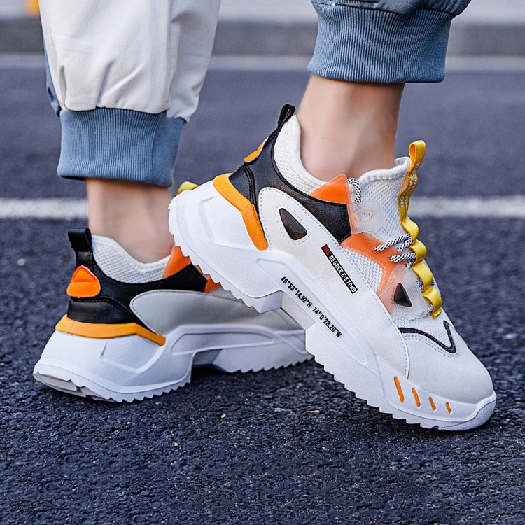 Giày Sneaker Nam thể thao màu trắng cổ cao cho học sinh phong cách Hàn Quốc TAKUTA mã V28R