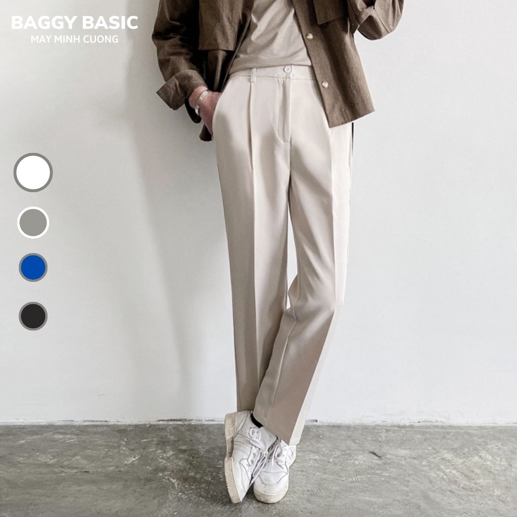 Quần âu nam baggy ống rộng, Quần đi học Giá Tận Xưởng, Mềm mại, Co giãn, Chống nhăn QB