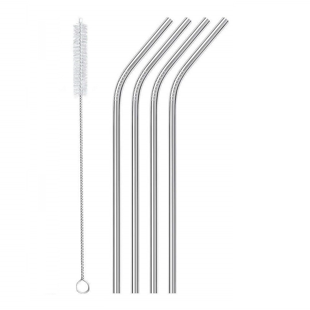 Set ống hút inox 304 kèm cọ rửa