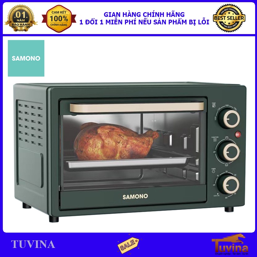Lò Nướng Điện Đa Năng 23L 23 Lít Samono SWEOG23 Hàng Chính Hãng (Bảo Hành 12 Tháng)