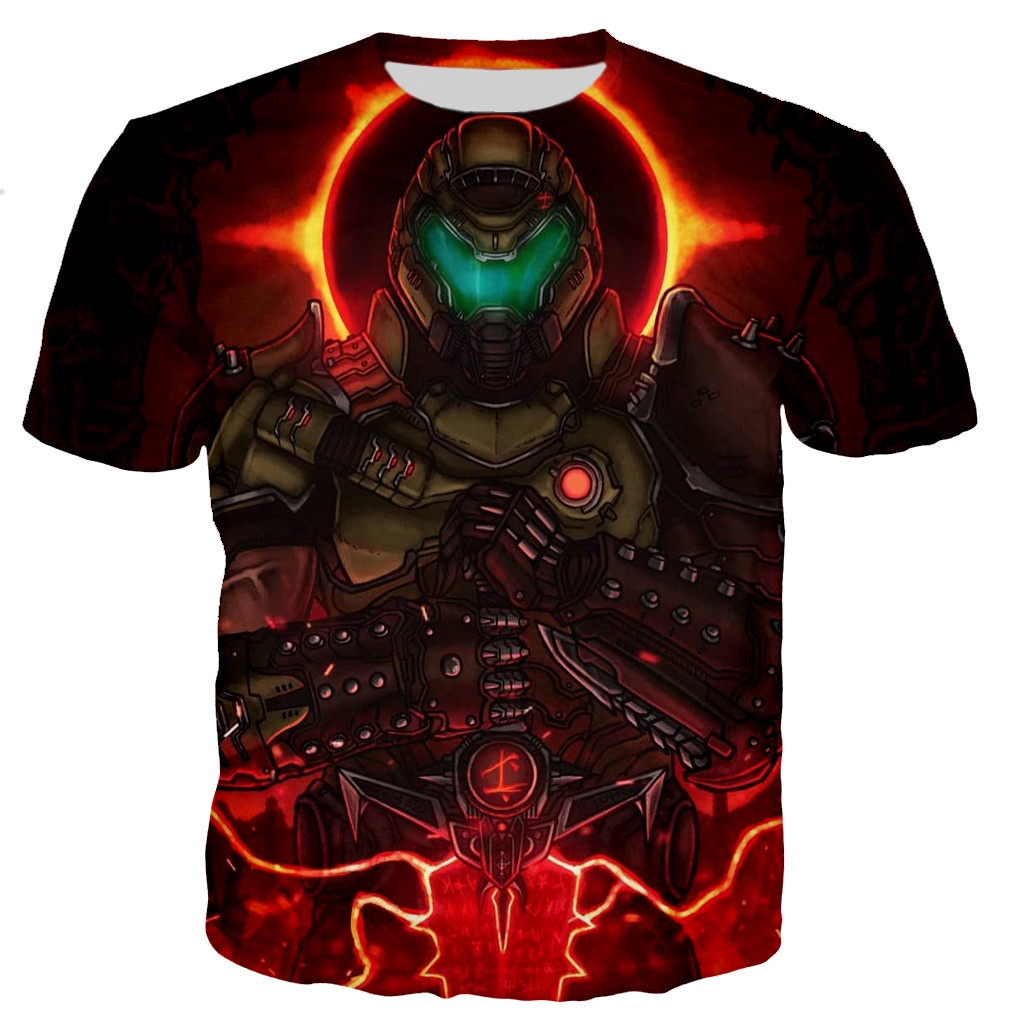 Áo Thun Cổ Tròn Oversize In Họa Tiết Game 3D Thời Trang Đường Phố Cho Nam Và Nữ