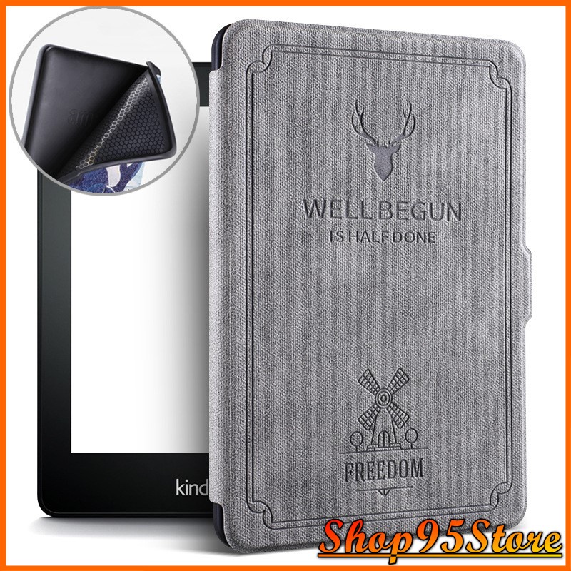 Bao da máy đọc sách Kindle Paperwhite 1/2/3 họa tiết hươu