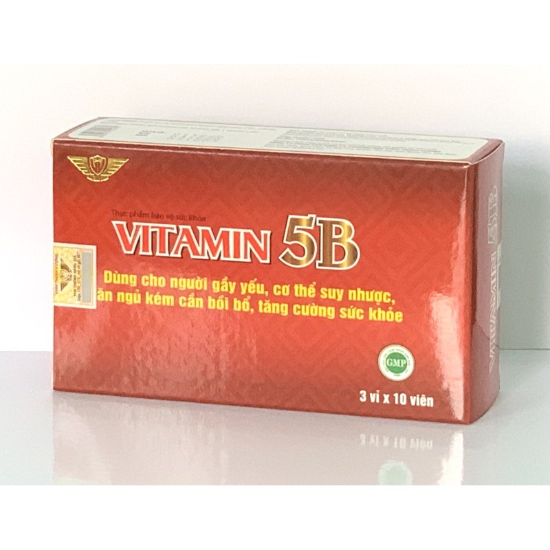 VITAMIN 5B Kingphar - Hộp 30 Viên -  Bổ sung 4 loại vitamin nhóm B: B1, B2. B5. B6. B12