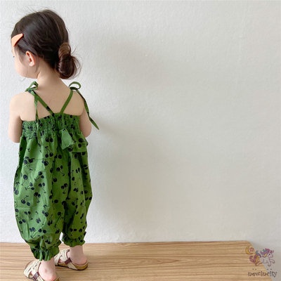 Bộ Áo Liền Quần Ống Rộng Phong Cách Hàn Quốc Cho Bé Gái