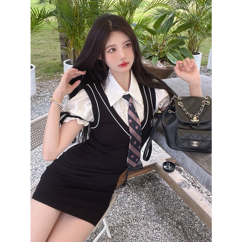 Đầm dệt kim QKOOLE dáng ôm gợi cảm thời trang Hàn Quốc cho nữ