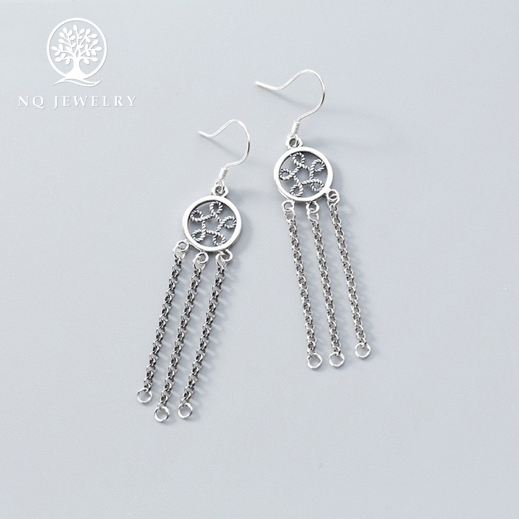 Charm bông tai dreamcatcher - NQ Jewelry