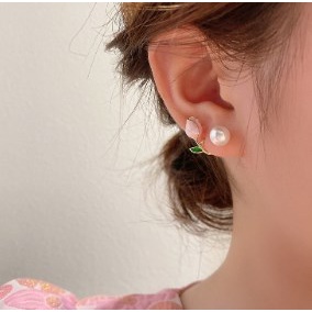 Bông Tai Mạ Bạc 925 Thiết Kế Đơn Giản Thời Trang Cho Nữ
