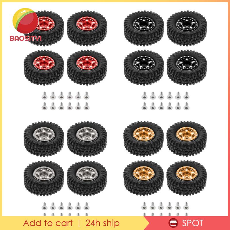 Set 4 Bánh Xe Cao Su Dành Cho Xe Đồ Chơi SCX24 90081 1 / 24 RC