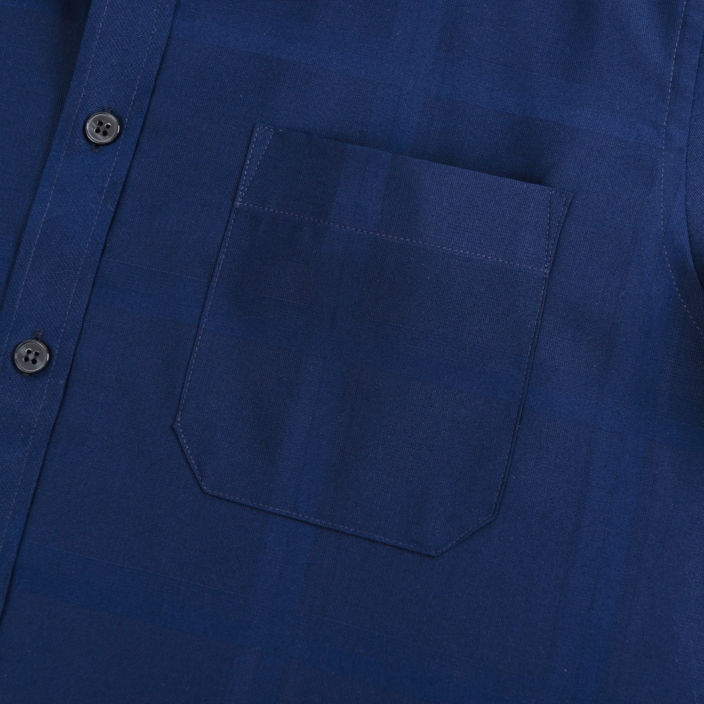 Áo Sơ Mi Nam Công Sở Trung Niên Dài Tay Xanh Tím Than Họa Tiết Kẻ Caro Chìm Thương Hiệu Anton – AT201 | BigBuy360 - bigbuy360.vn