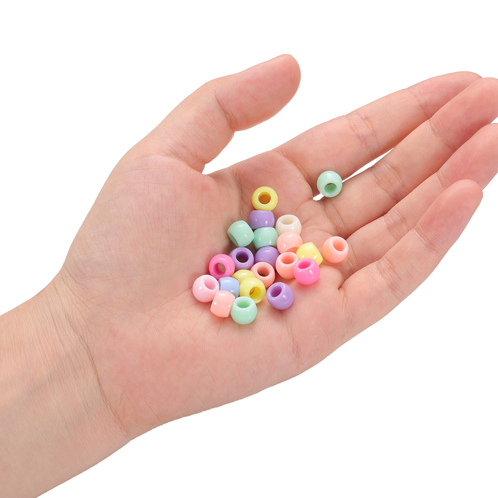 100pcs/pack pastel acrylic beads for DIY Jewelry Headwear Necklace Bracelet Making