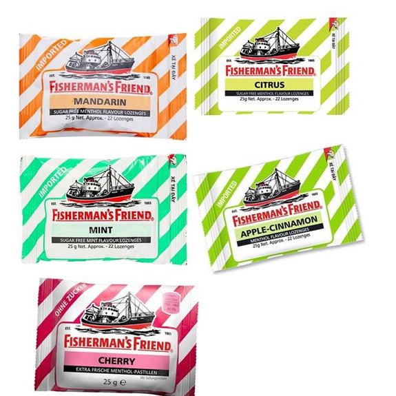 Kẹo cay con tàu không đường Fisherman's Friend Mint