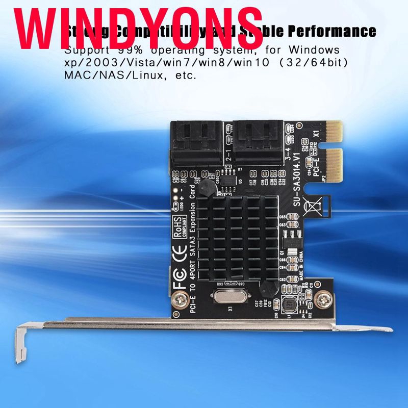 Thẻ Chuyển Đổi Mở Rộng Pci Express Pcie Sang 6g Sata3.0 Sata Iii 4 Cổng Pci-E