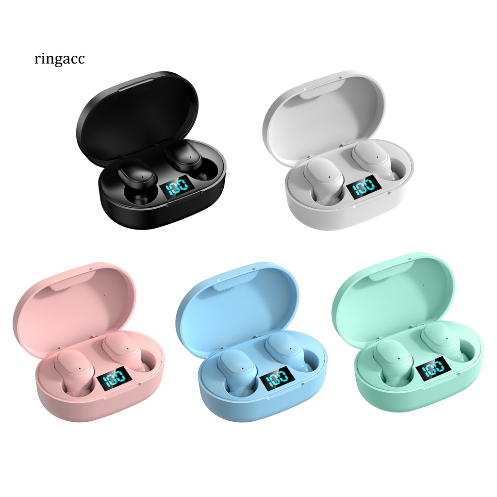 1 Cặp Tai Nghe Bluetooth E6S Không Dây 5.0 Màn Hình LED Kỹ Thuật Số