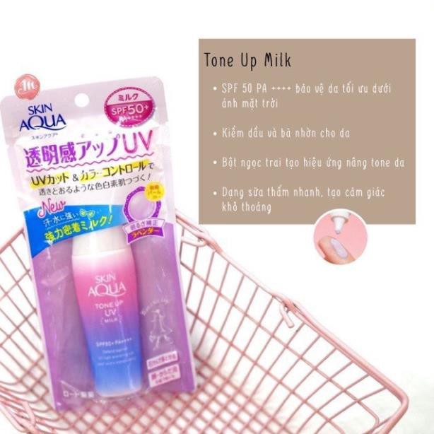 Kem chống nắng SKIN AQUA Tone Up UV SPF50+ PA++++ 40ml hàng Nhật nội địa Maneki | BigBuy360 - bigbuy360.vn