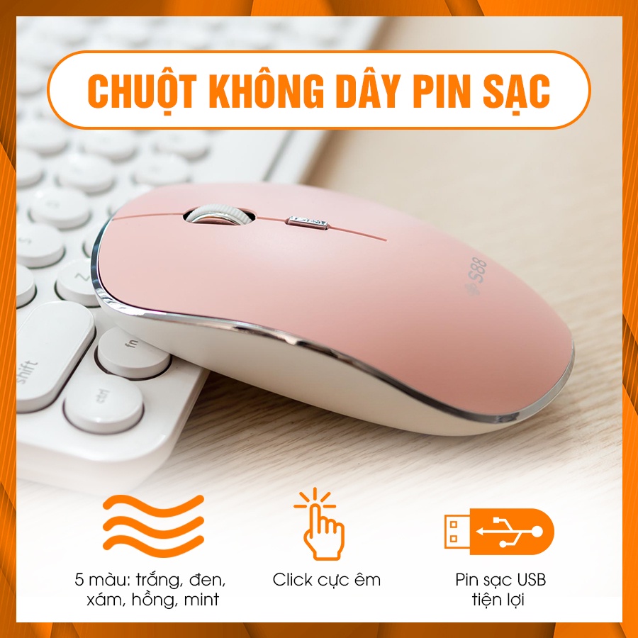 Chuột Không Dây Sạc Pin Deino OFi 1 / S88 Pro 1 / Chuột Không Dây Office Wireless V3 - BH 24 tháng 1 đổi 1 - Chính hãng