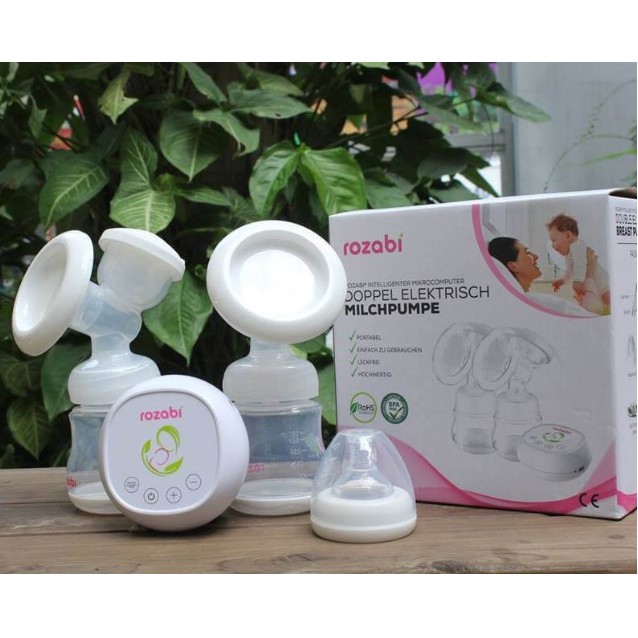 Máy hút sữa điện đôi Rozabi có massage 12 cấp độ
