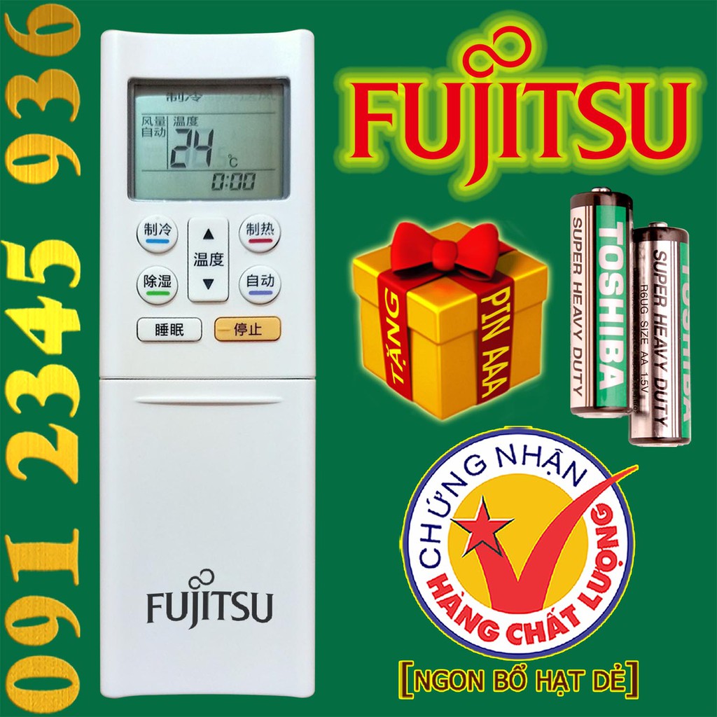 Điều khiển Fujitsu "NỘI ĐỊA" + "HÀNG ĐẸP" cho điều hòa. (Mẫu số 1)