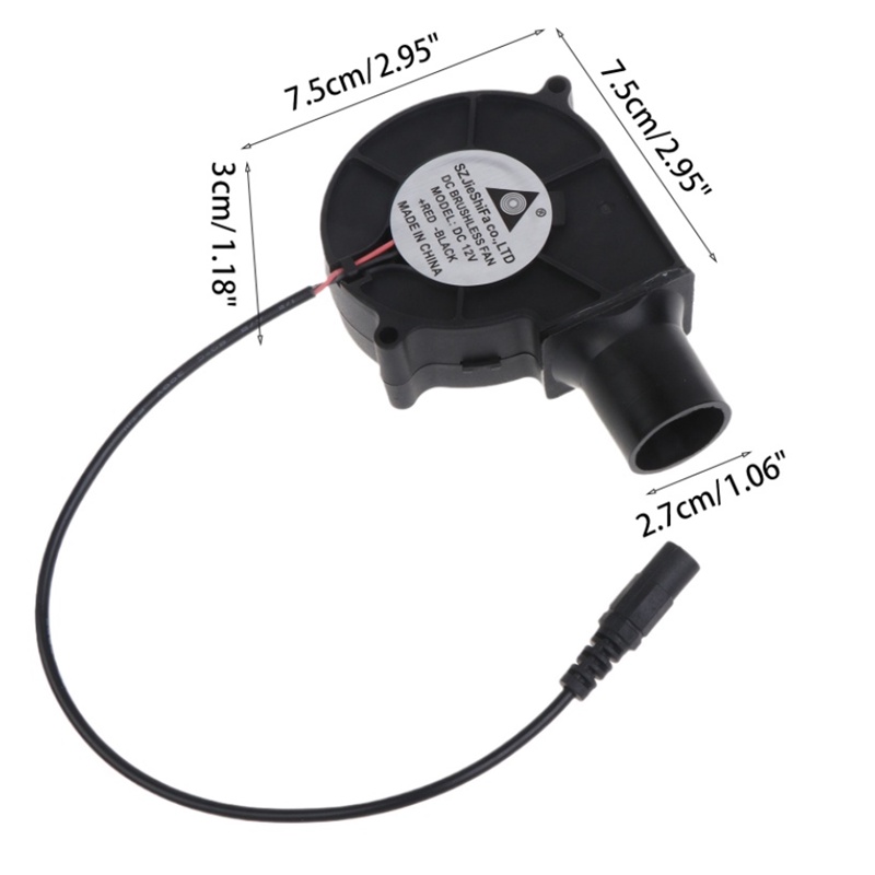 Quạt Thổi Nhỏ 7cm 7530 12v 220v Với Bộ Điều Khiển Tốc Độ Làm Mát Ngoài Trời diy