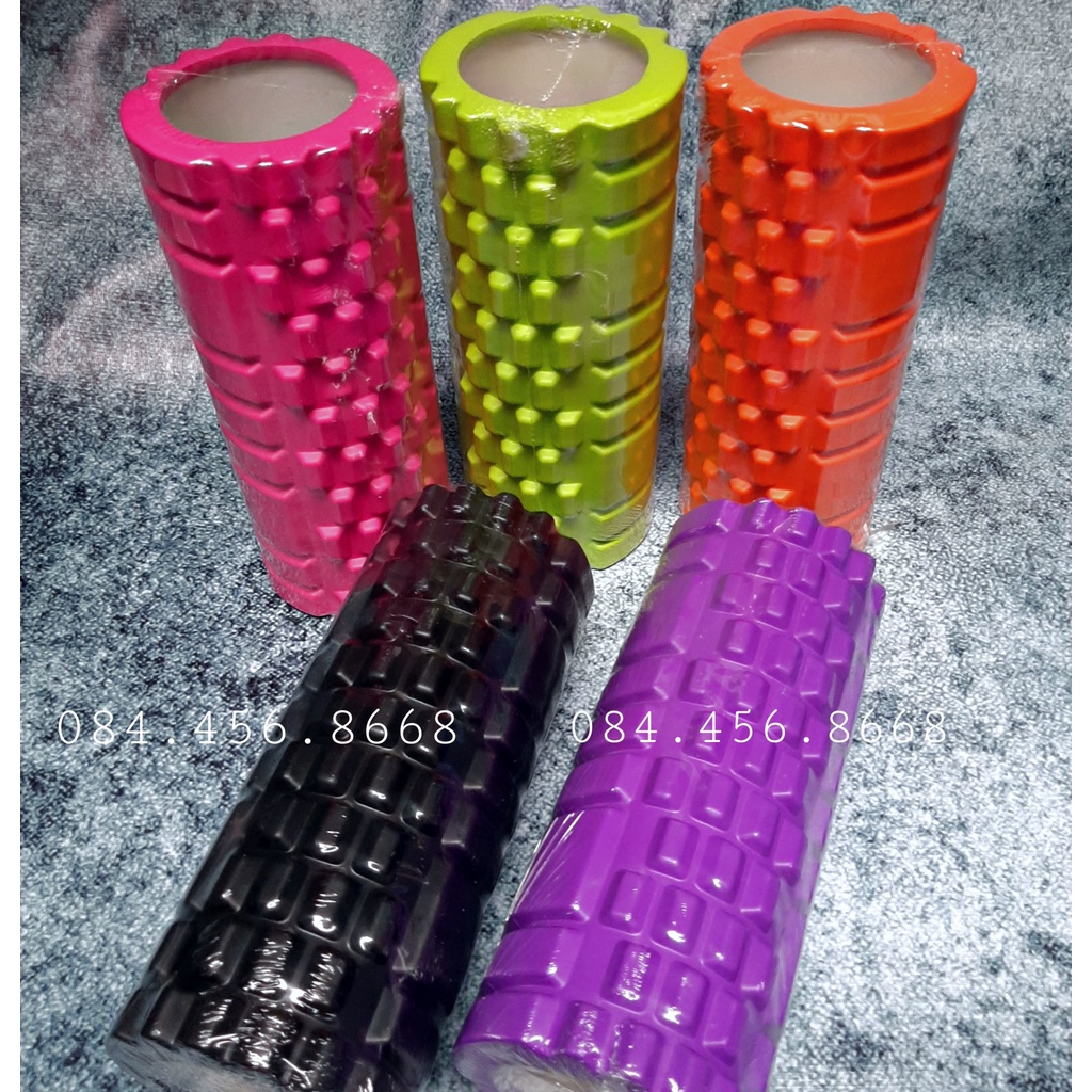 Con lăn giãn cơ gym yoga 45cm, massage lưng, thư giãn cơ thể tại nhà
