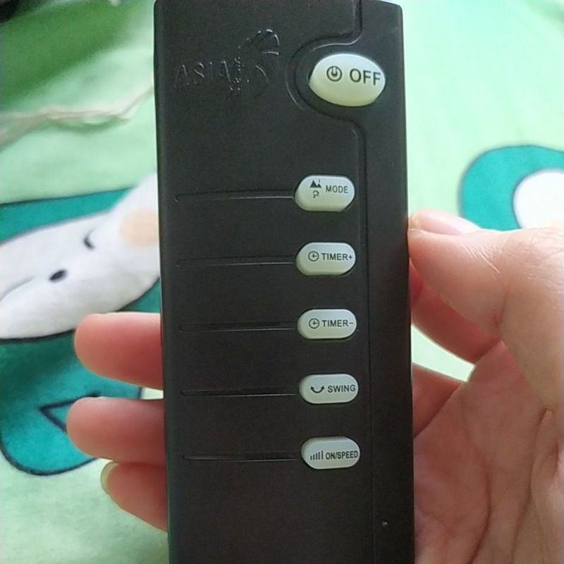 Điều Khiển Remote cho quạt Asia sử dụng cho các model L16019, D16019, D16013, L16006.