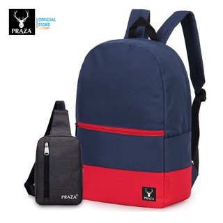 Combo Balo Hàn Quốc Praza Và Túi Đeo Chéo Campus BL156DC095 (Đen)