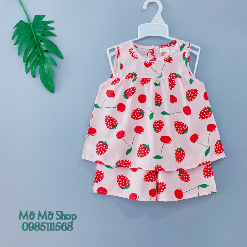 Bộ tole sát nách quần đùi bé gái từ 6 - 22kg
