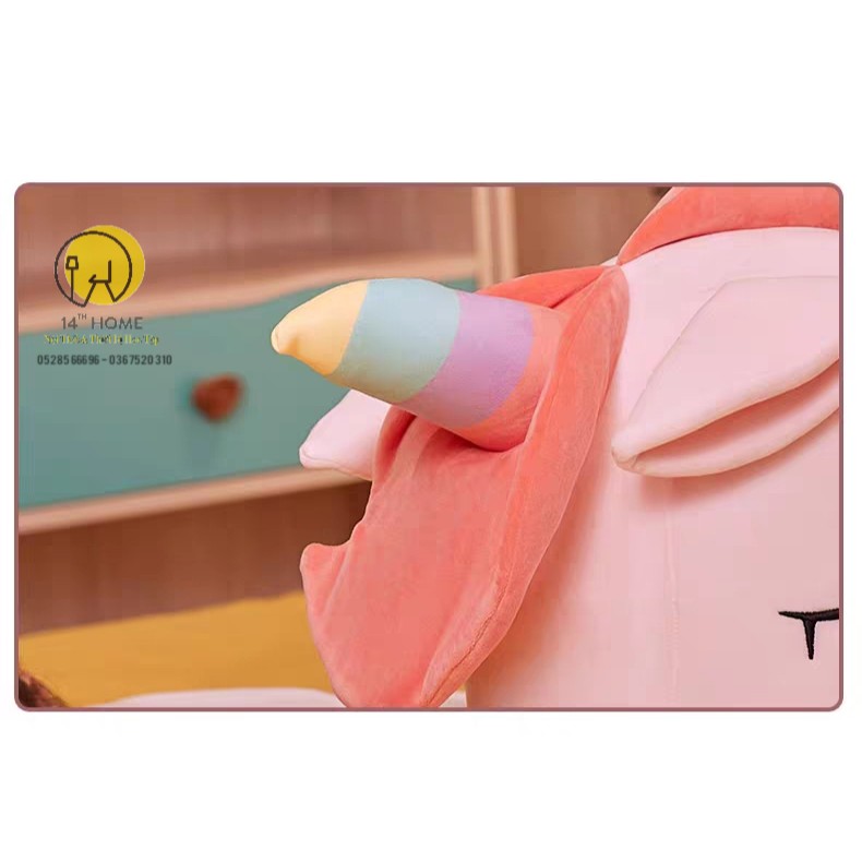 GẤU BÔNG GỐI ÔM Hình Ngựa Pony Hồng Dễ Thương -Nỉ nhung cao cấp hút chân không