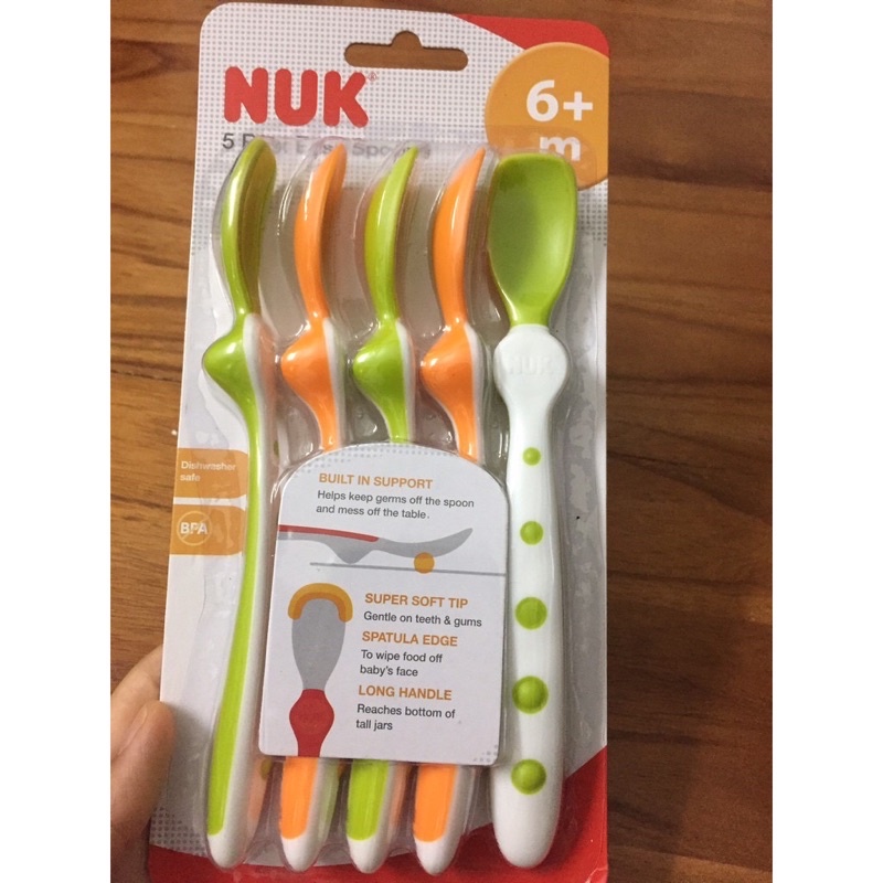 Thìa Nuk siêu mềm cho bé ăn dặm hàng chính hãng