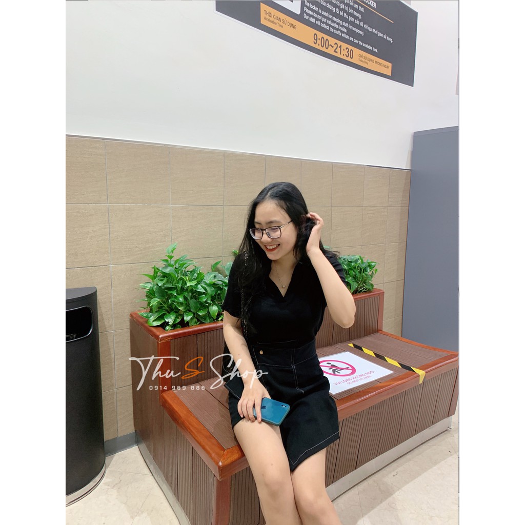 Quần giả Váy Chỉ Nổi Cạp Chéo viền Chỉ Cạp Cao | BigBuy360 - bigbuy360.vn