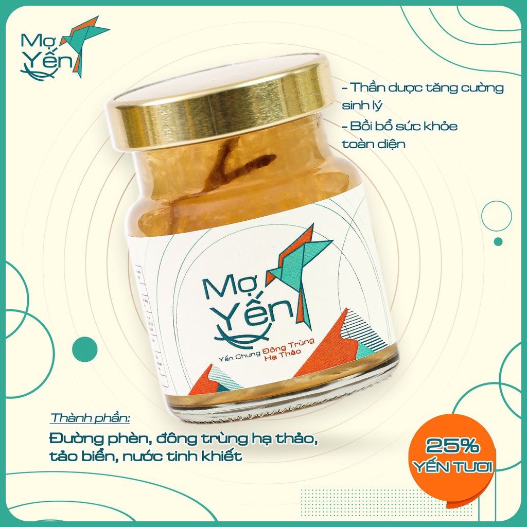 Yến Sào - Mợ yến- Yến Đông Trùng Hạ Thảo combo 10 hũ