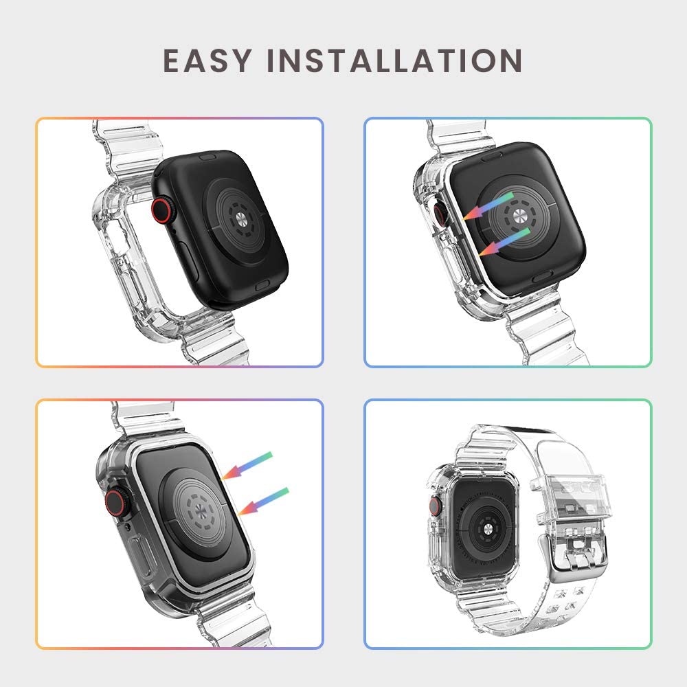 Dây Đeo Đồng Hồ Apple Watch 38/40/42/44/41/45mm 7/6/5/4/3/2/1 Bằng Silicon Mềm