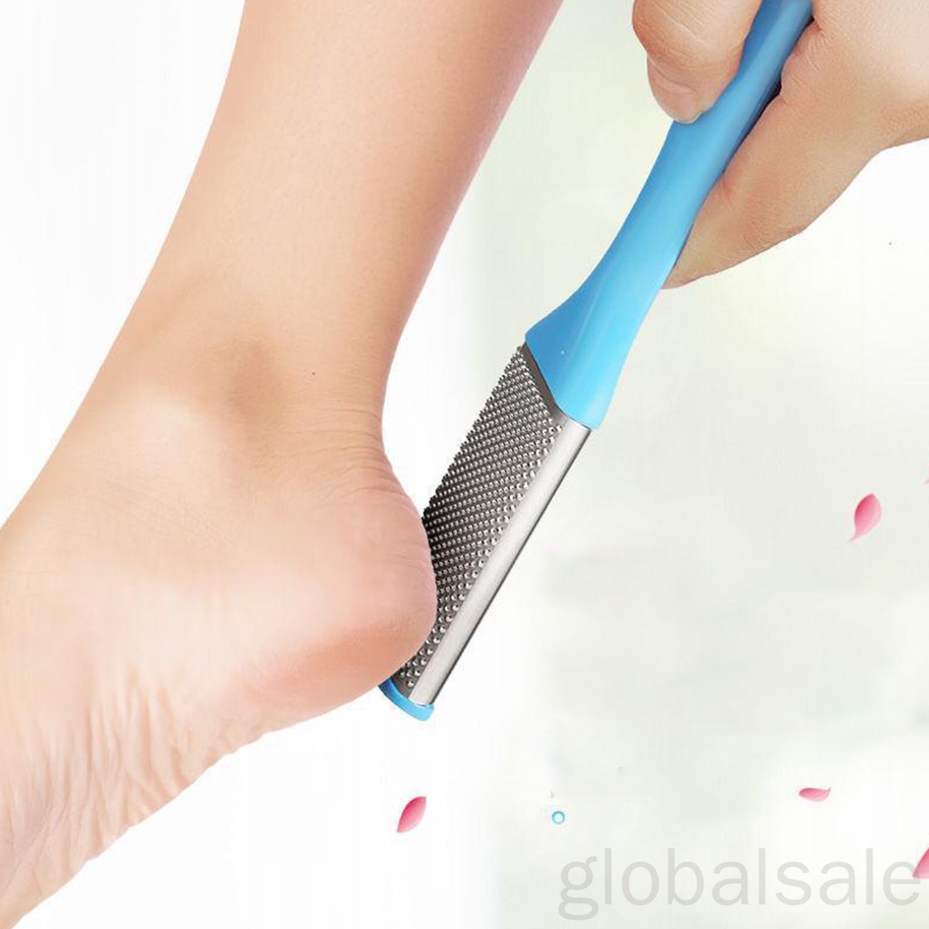[Hàng mới về] Bàn chải chà gót chân tẩy tế bào chết bằng thép không gỉ cứng cáp tiện dụng