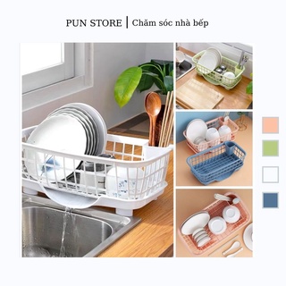 Rổ úp bát có khay hứng nước - khay kệ rổ úp chén bát đĩa đũa muỗng tiện lợi [ freeship ]