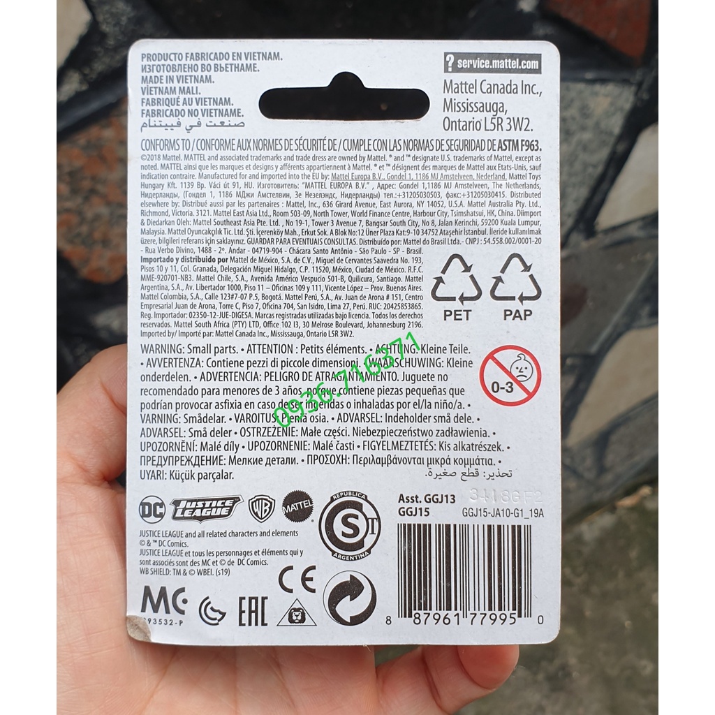 Mô hình nhân vật siêu anh hùng Justice League size mini hàng Mattel Canada