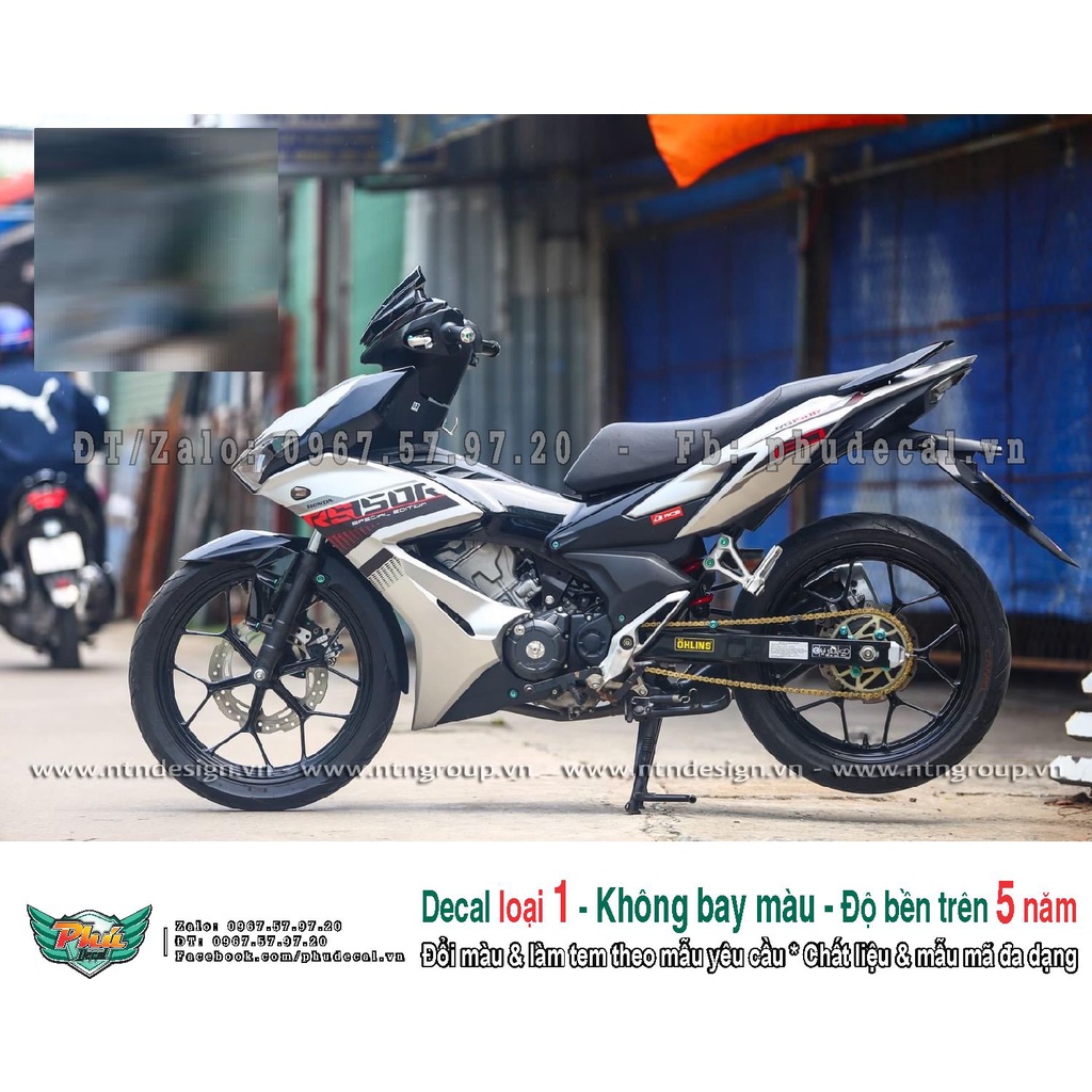 Tem rời xe Winner X Rs bạc đen (C)
