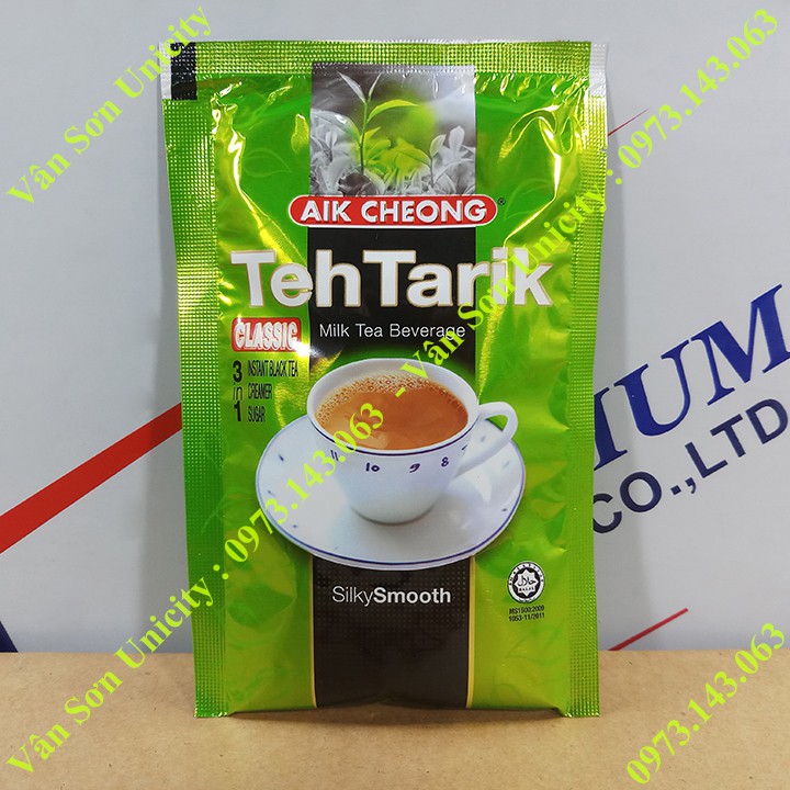 Combo 11 gói nhỏ Trà Sữa và Cà Phê Trắng Aik Cheong - White Coffee, Teh Tarik