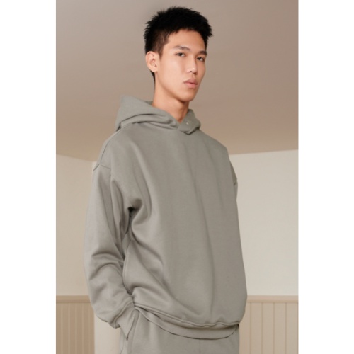 Áo hoodie trơn màu xám Tum Machines BLANK HOODIE - Grey