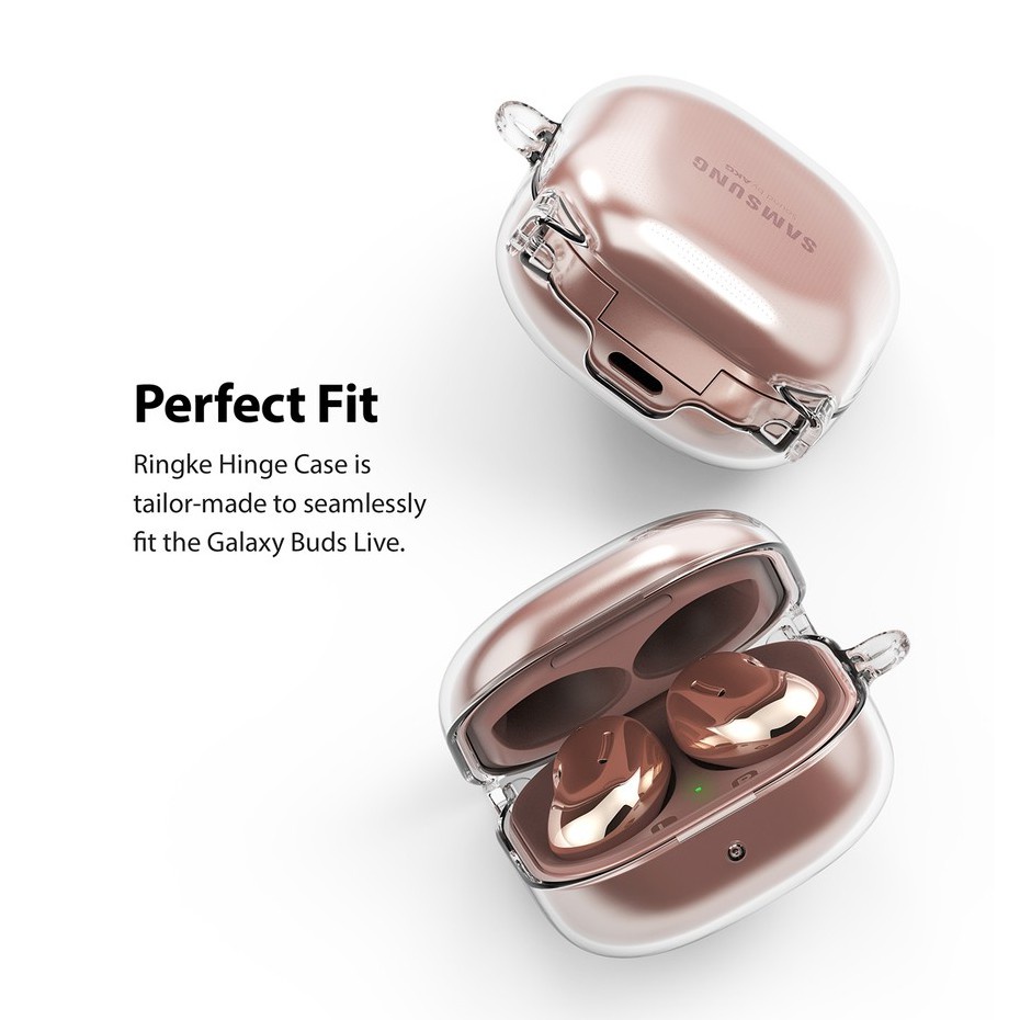 Vỏ bọc bảo vệ hộp sạc tai nghe không dây BJONE silicone dẻo có móc treo thích hợp cho Samsung Galaxy Buds 2/ Pro/ Live