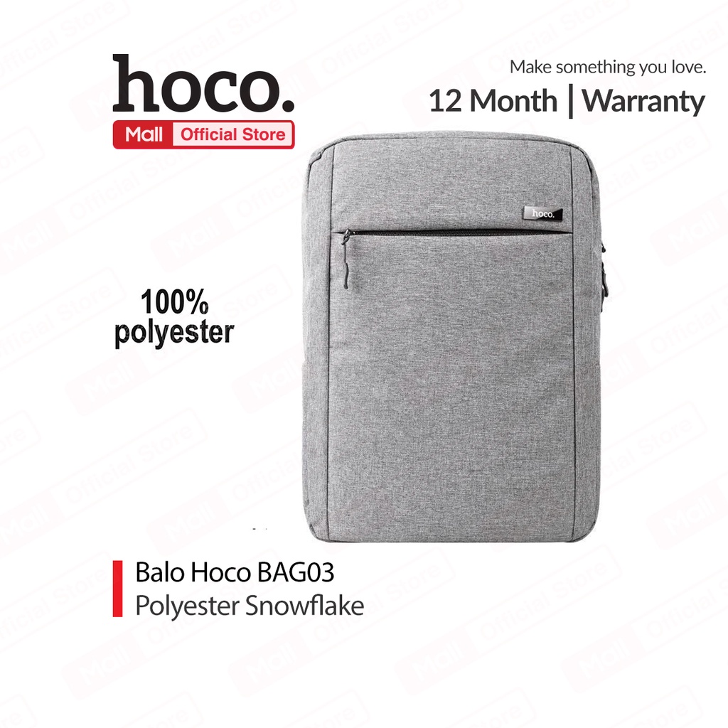 Balo Hoco BAG03 chất liệu vải Polyester dày dặn đựng Laptop , sách vở các loại