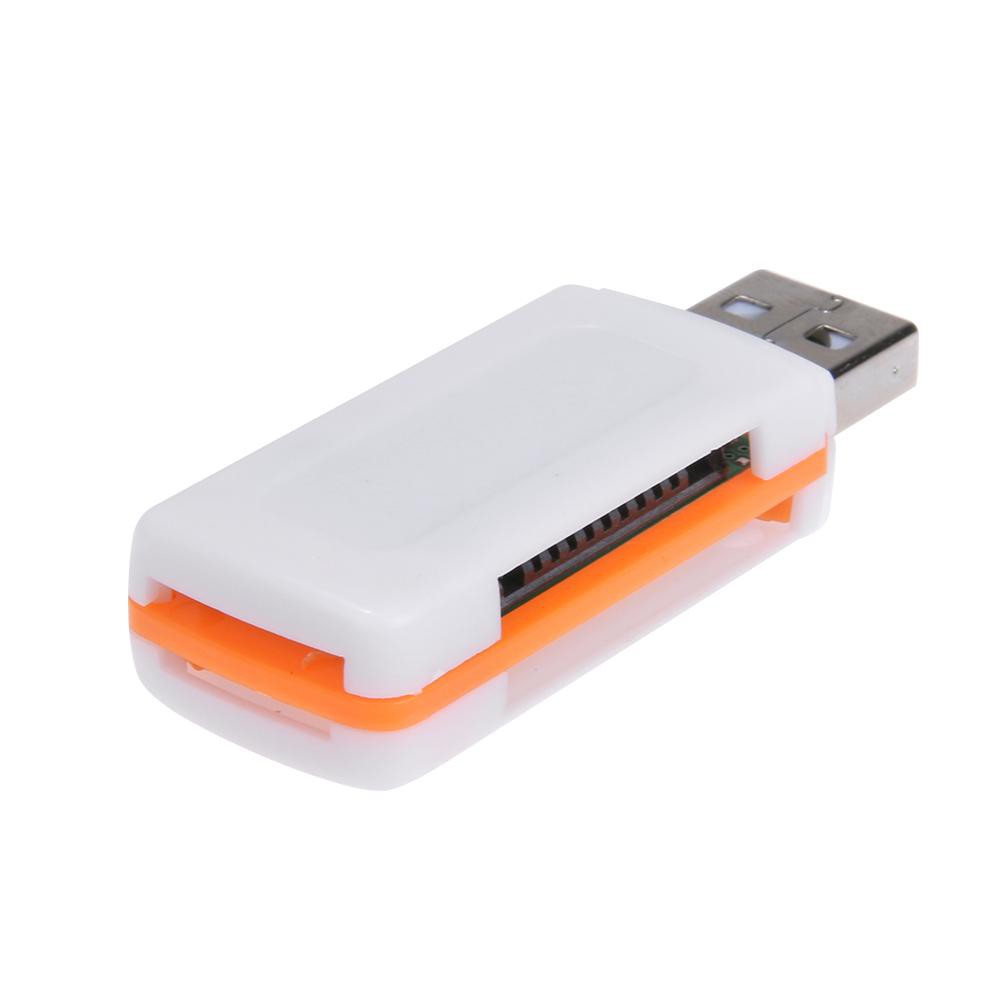 High Mini USB2.0 4 Card Slots Smart Card Reader SD/MMC TF MS M2 Card Reader