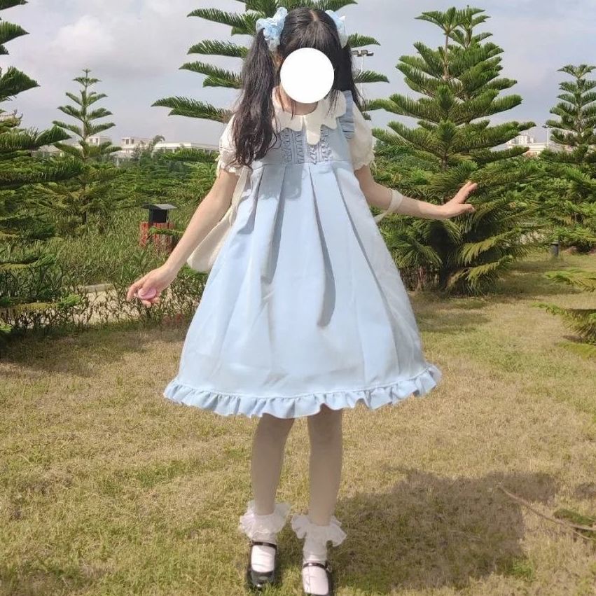 Đầm Lolita Hai Dây Thời Trang Mùa Hè Ngọt Ngào Cho Nữ Sinh