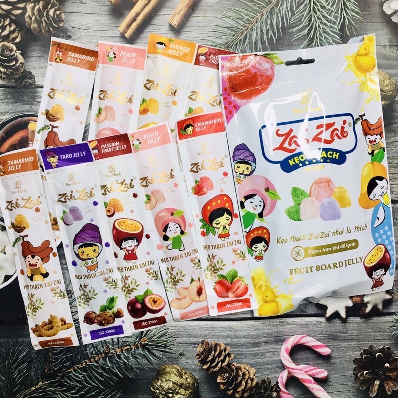 Thạch Rau Câu -  Kẹo Thạch Thanh ZaiZai Đức Hạnh - 320gr Mix Vị Trái Cây An Toàn Cho Trẻ Em - Chính Hãng VN -
